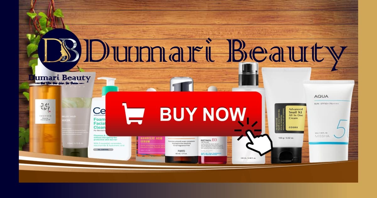 Dumari Beauty products on display